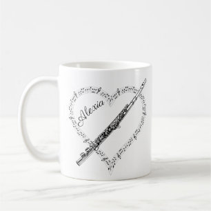 Kaffeetasse Flötenmusiknoten