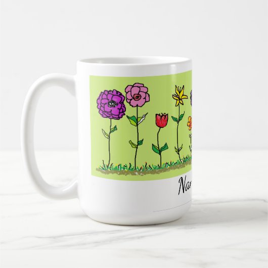 Kaffeetasse - Fünf einfache Blumen (Links)