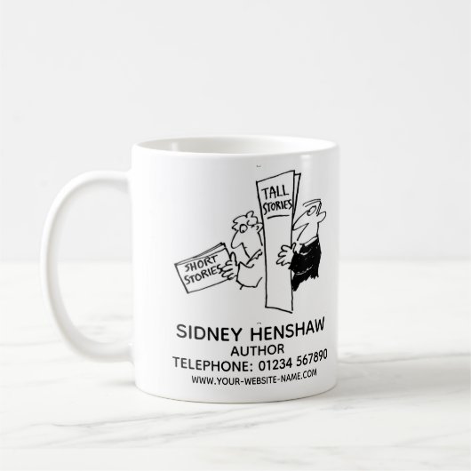 Kaffeetasse für Autoren oder Schriftsteller (Links)
