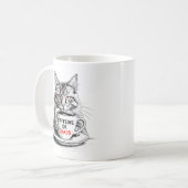 Kaffeetasse für Katzenliebhaber: Koffein oder Chao (Vorderseite Links)