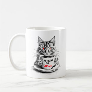 Kaffeetasse für Katzenliebhaber: Koffein oder Chao