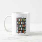 Kaffeetasse für Leser, ein Bücherwurm | (Links)