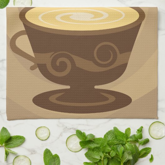 Kaffeetasse-Geschirrtuch Handtuch (Gefaltet)