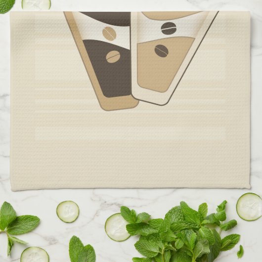 Kaffeetasse-Geschirrtuch Küchentuch (Gefaltet)