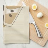 Kaffeetasse-Geschirrtuch Küchentuch (Viertel Falte)