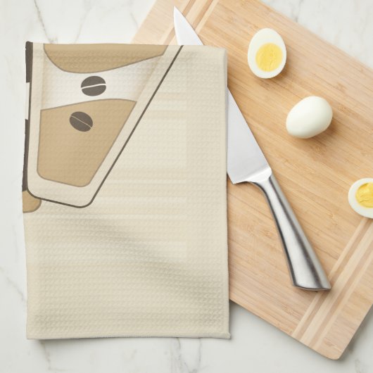 Kaffeetasse-Geschirrtuch Küchentuch (Viertel Falte)