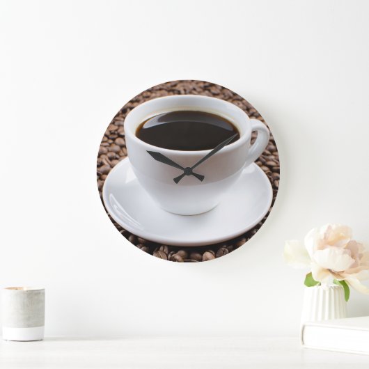 Kaffeetasse Große Wanduhr (Zuhause)