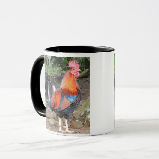 Kaffeetasse, Hahn-Tasse, roter Hahn Tasse (Vorderseite Links)
