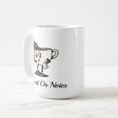 Kaffeetasse 'Hinter den Notizen', Retro-Therapeut  (Vorderseite Links)