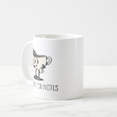 Kaffeetasse 'Hinter den Notizen zurück', Retro-The (Vorderseite Links)
