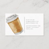 Kaffeetasse-Illustrations-Kaffeestube Visitenkarte (Rückseite)