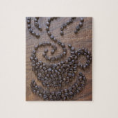 Kaffeetasse illustriert mit Kaffeebohnen Puzzle (Vertikal)