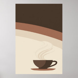 Kaffeetasse im Retro-Stil Poster