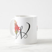 Kaffeetasse Initiale W, Holz-Lilie (Vorderseite Links)