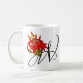 Kaffeetasse Initiale W, Holz-Lilie (Links)
