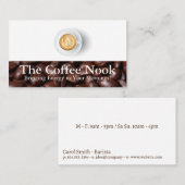 Kaffeetasse | Kaffeebohnen Visitenkarte (Vorne/Hinten)