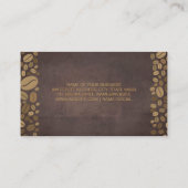 Kaffeetasse | Kaffeebohnen Visitenkarte (Rückseite)