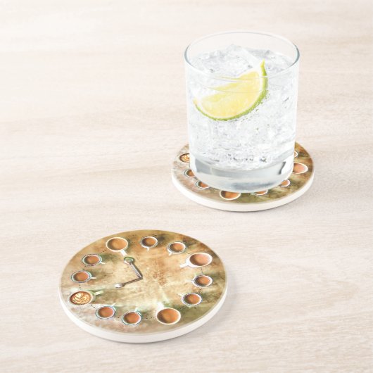 Kaffeetasse Kaffeezeitgestaltung Getränkeuntersetzer (Seite)