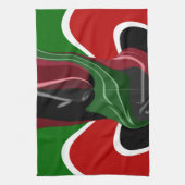 Kaffeetasse Kenya Flagge Hakuna Matata Handtuch (Vertikal)