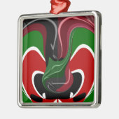 Kaffeetasse Kenya Flagge Hakuna Matata Ornament Aus Metall (Links)