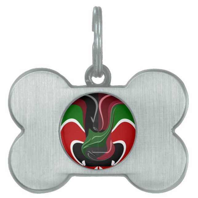 Kaffeetasse Kenya Flagge Hakuna Matata Tiermarke (Vorderseite)