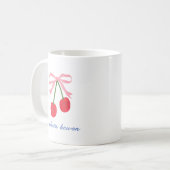 Kaffeetasse | Kirsch Coquette Bogen Süße Illustrat (Vorderseite Links)