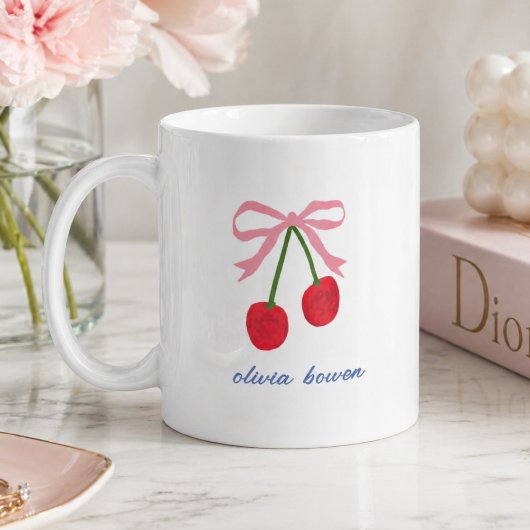 Kaffeetasse | Kirsch Coquette Bogen Süße Illustrat