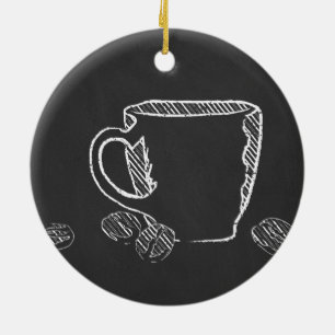 KAFFEETASSE-KREIDE KERAMIK ORNAMENT