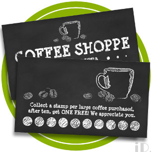 KAFFEETASSE-KREIDE-Loyalitätsprogramm (3dots) Treuekarte