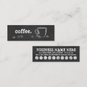 KAFFEETASSE-KREIDE-Loyalitätsprogramm Treuekarte (Vorne/Hinten)