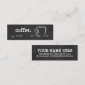 KAFFEETASSE-KREIDE MINI VISITENKARTE (Vorne/Hinten)