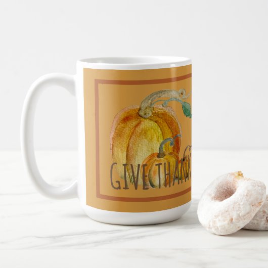 Kaffeetasse: Kürbisernte-Segen Kaffeetasse (Mit Donut)