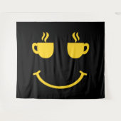 Kaffeetasse Lächeln Wandteppich (Vorderseite (Horizontal))