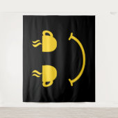 Kaffeetasse Lächeln Wandteppich (Vorderseite)