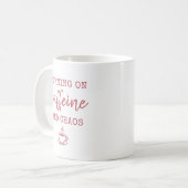 Kaffeetasse "Laufend auf Koffein und Chaos" (Vorderseite Links)