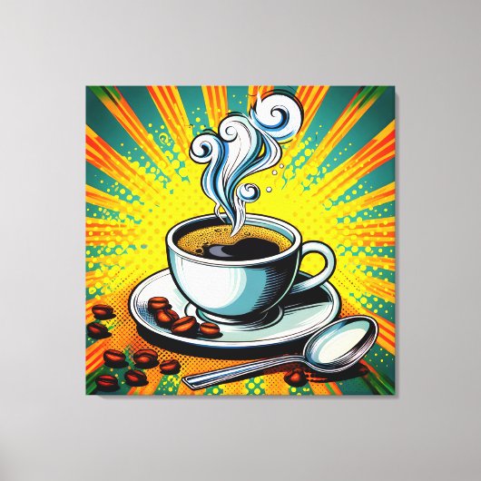 Kaffeetasse Leinwand-Kunst Leinwanddruck (Vorderseite)