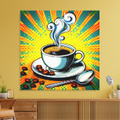 Kaffeetasse Leinwand-Kunst Leinwanddruck (Insitu (Wohnzimmer))