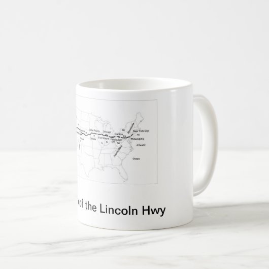 Kaffeetasse Lincolns Hwy (VorderseiteRechts)