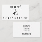 Kaffeetasse-Linie Kunst-Lochkarte Treuekarte (Vorne/Hinten)