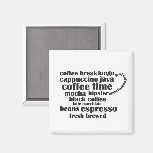Kaffeetasse Magnet (Vorderseite/Rückseite)