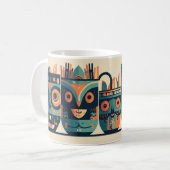 Kaffeetasse mit abstrakten Figurendesign (Vorderseite Links)