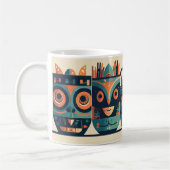 Kaffeetasse mit abstrakten Figurendesign (Links)
