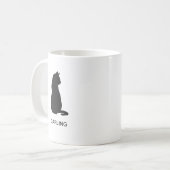 Kaffeetasse mit benutzerdefiniertem Namen und schw (Vorderseite Links)