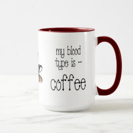 Kaffeetasse mit Blutgruppe