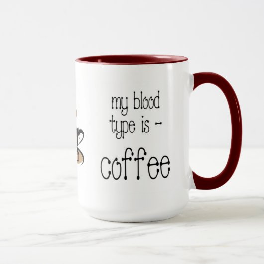 Kaffeetasse mit Blutgruppe (Rechts)