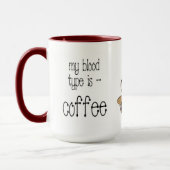 Kaffeetasse mit Blutgruppe (Links)