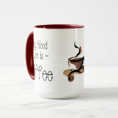 Kaffeetasse mit Blutgruppe (Vorderseite Links)