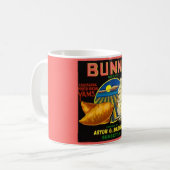 Kaffeetasse mit Bunny-Etikett (Vorderseite Links)