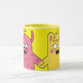 Kaffeetasse mit Cartoons (Zentrum)