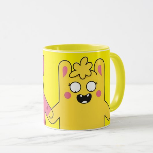 Kaffeetasse mit Cartoons (VorderseiteRechts)